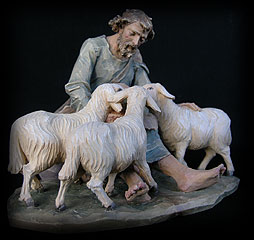 Hirte mit Schafen